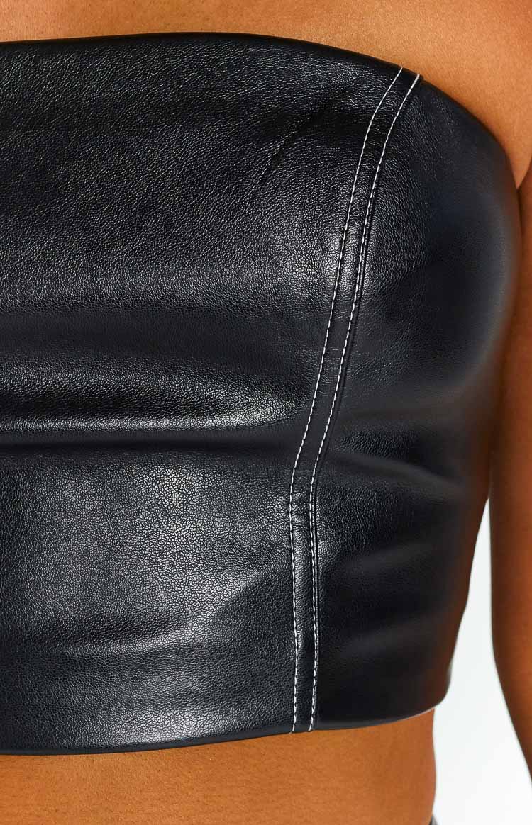 Esther Black Strapless Top