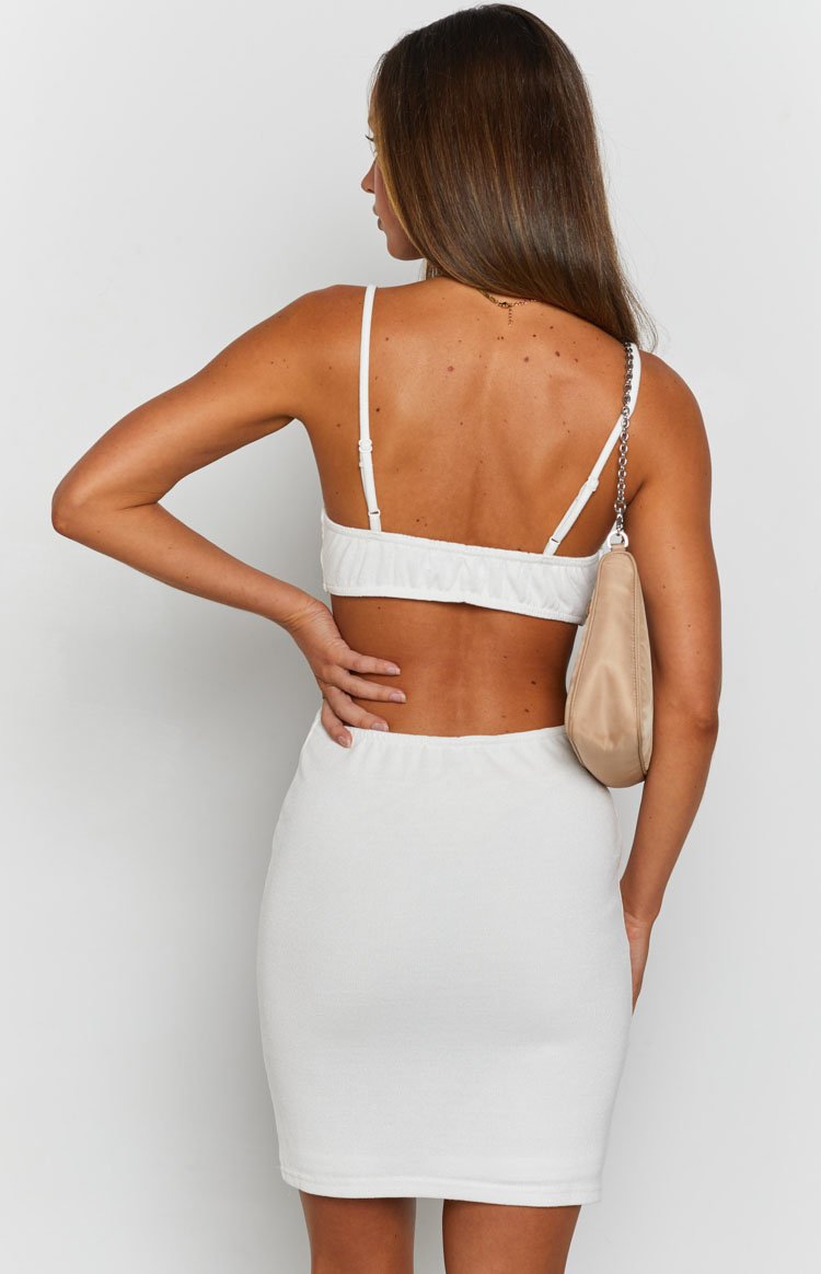 Oriana Cut Out Mini Dress White