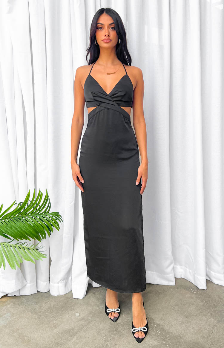Amani Black Cut Out Maxi Dress