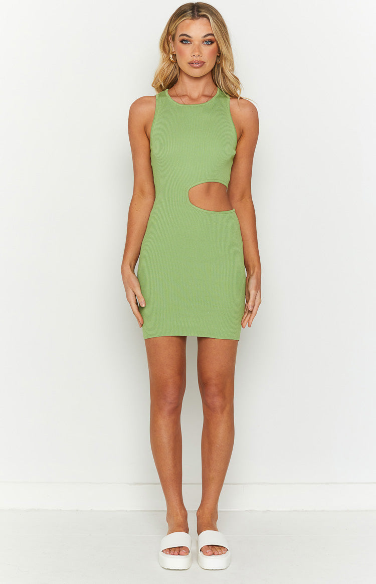 Jacinta Green Cut Out Mini Dress