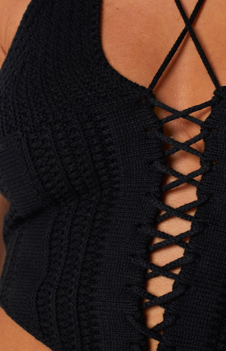 Jeston Black Crop Top