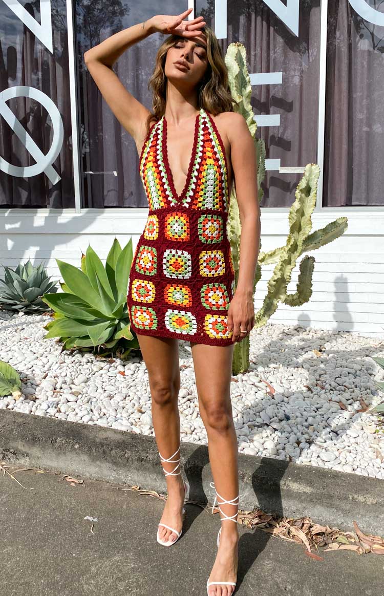 Harmon Crochet Dress Multi
