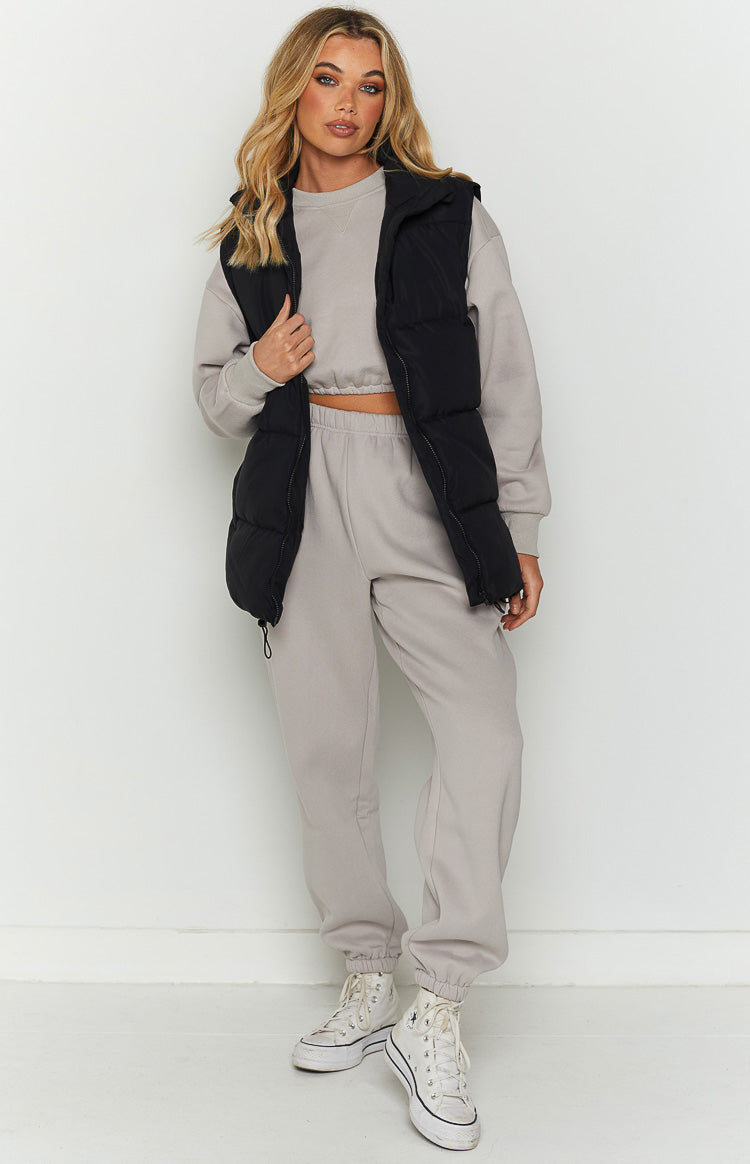 Nalia Black Puffer Vest