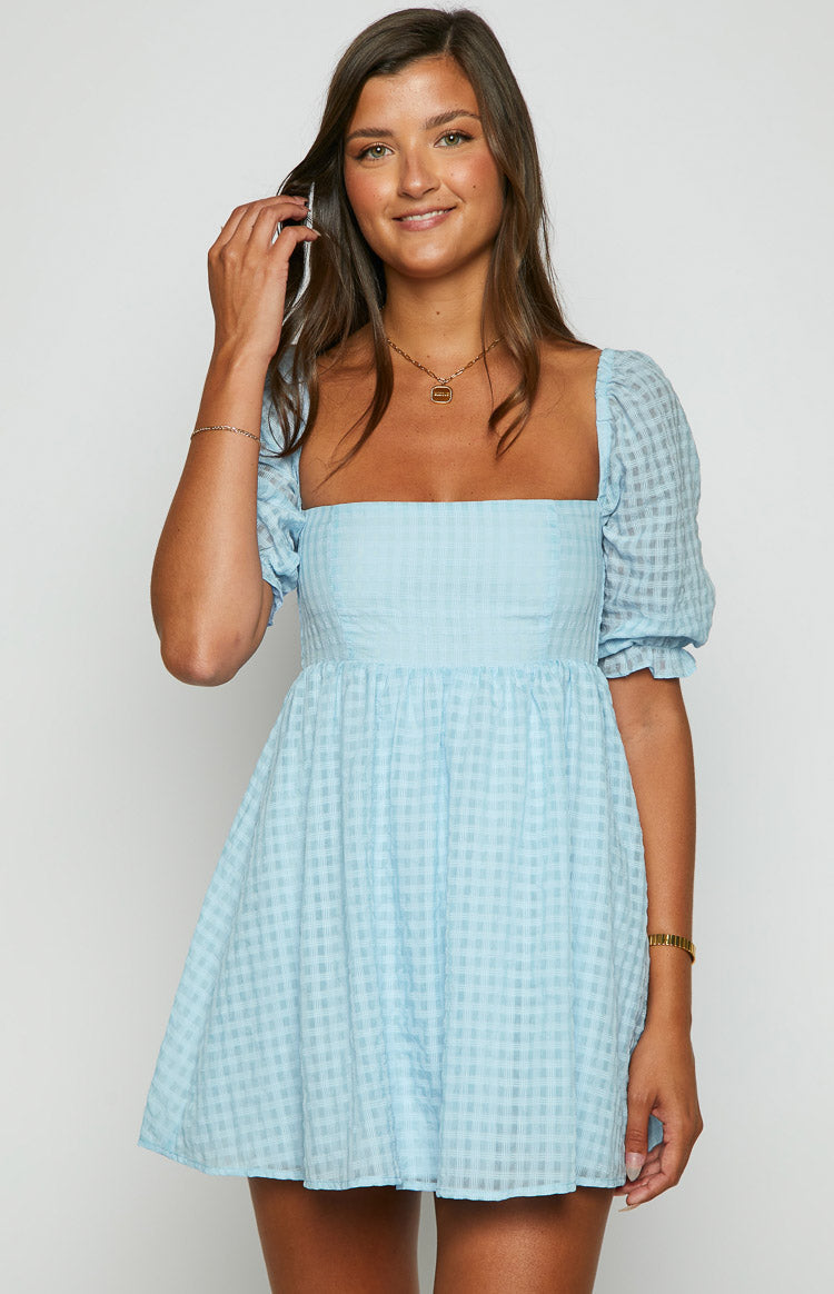 Rubi Blue Babydoll Mini Dress