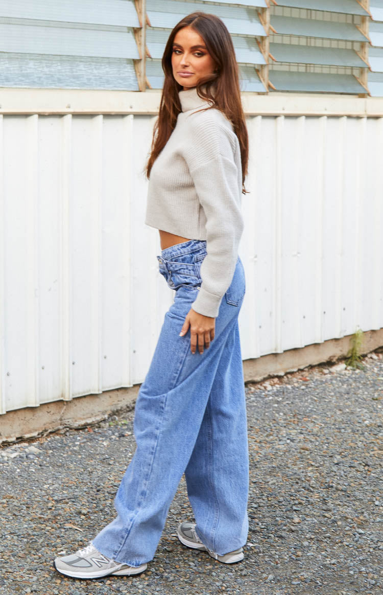 Corby Grey Cropped Sweater