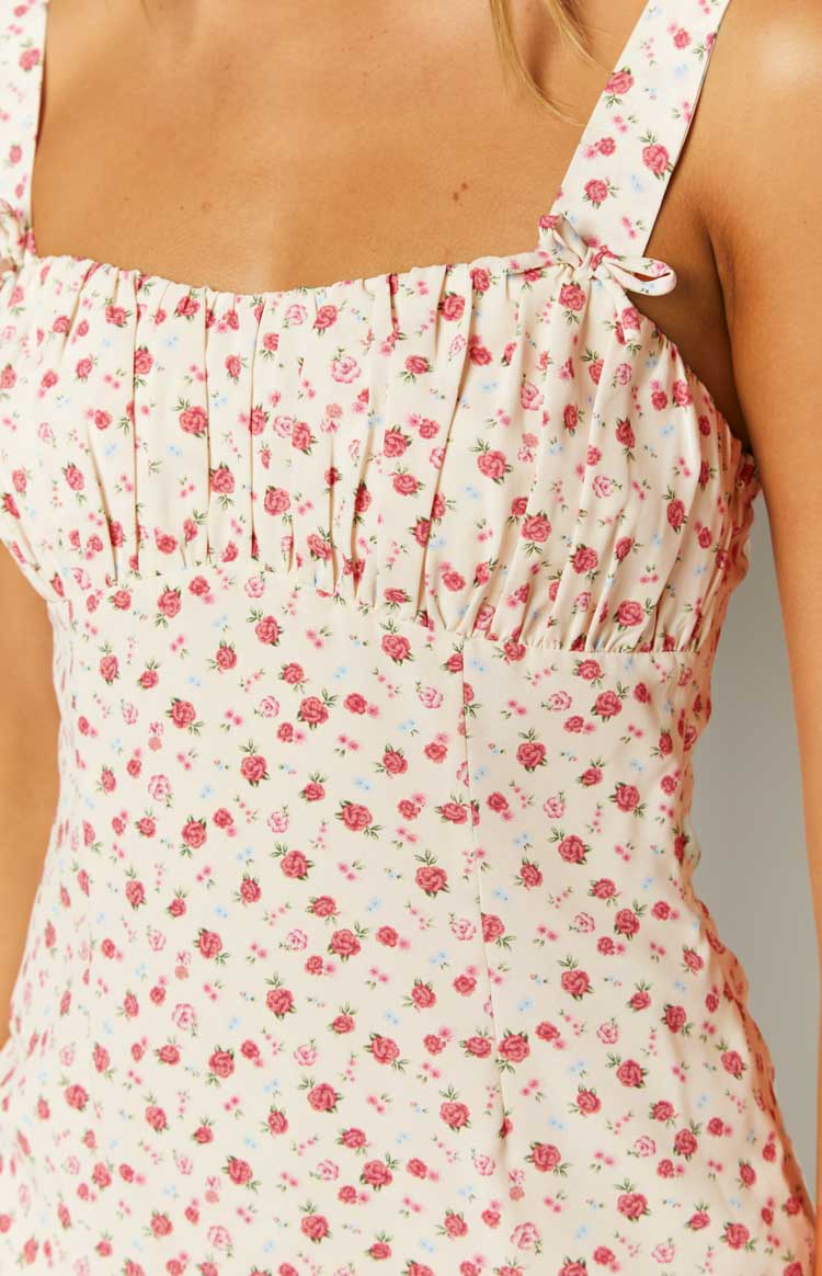Bridgette White Floral Mini Dress