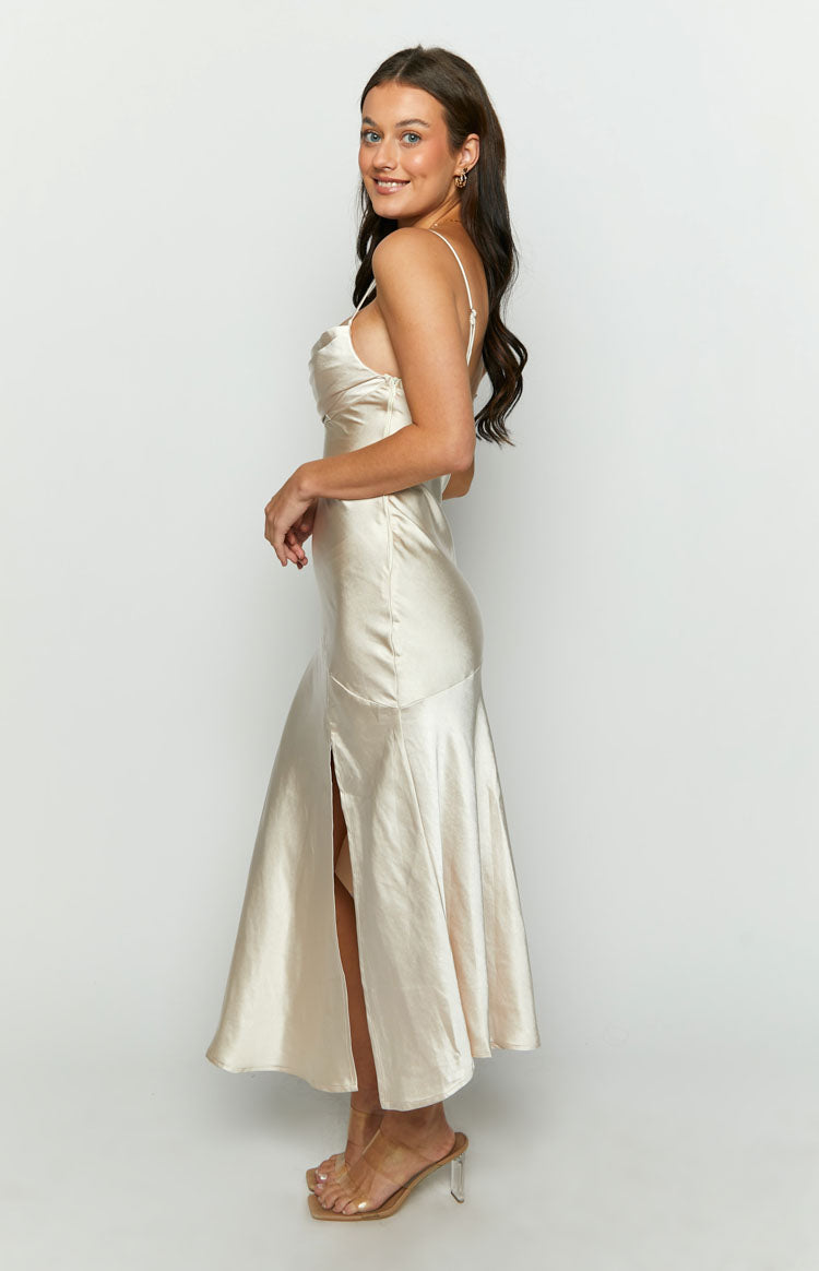 Ida Champagne Midi Dress