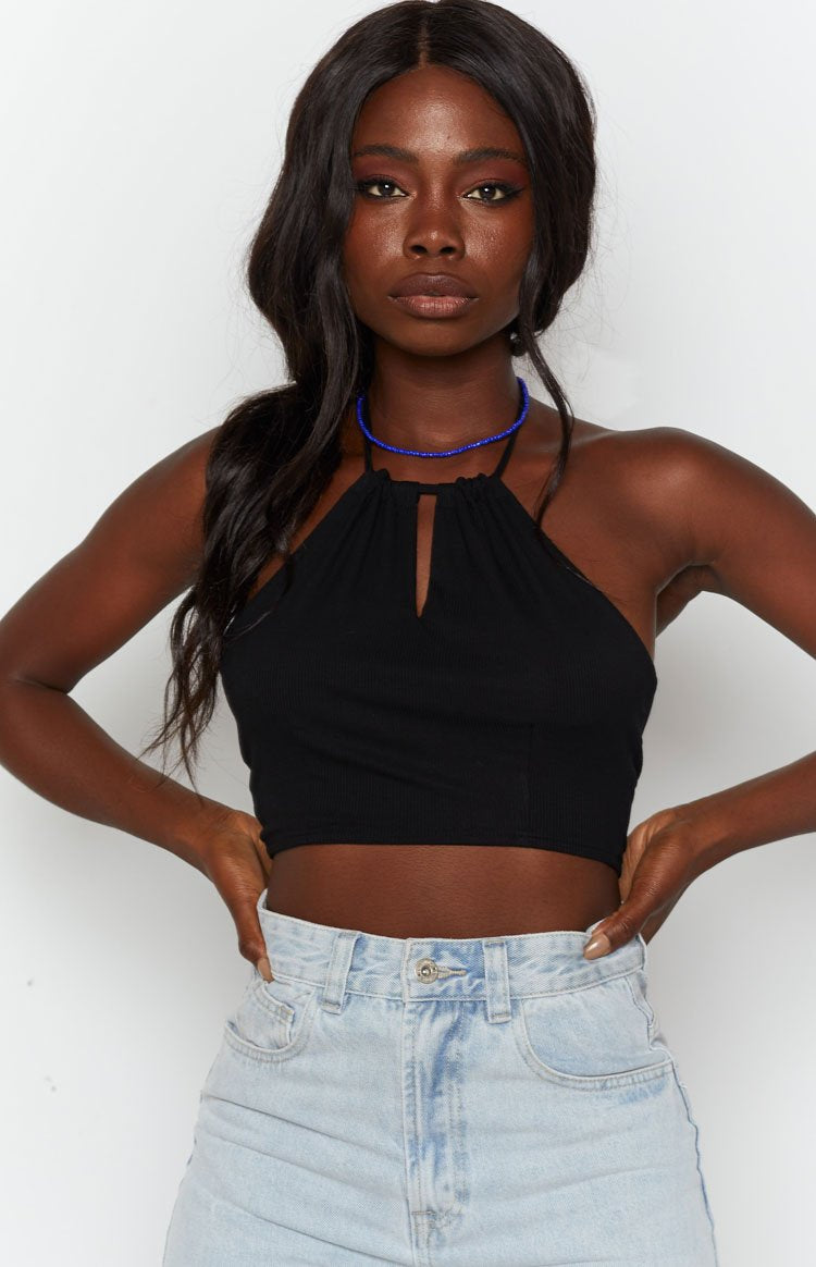 Long Island Crop Top Black