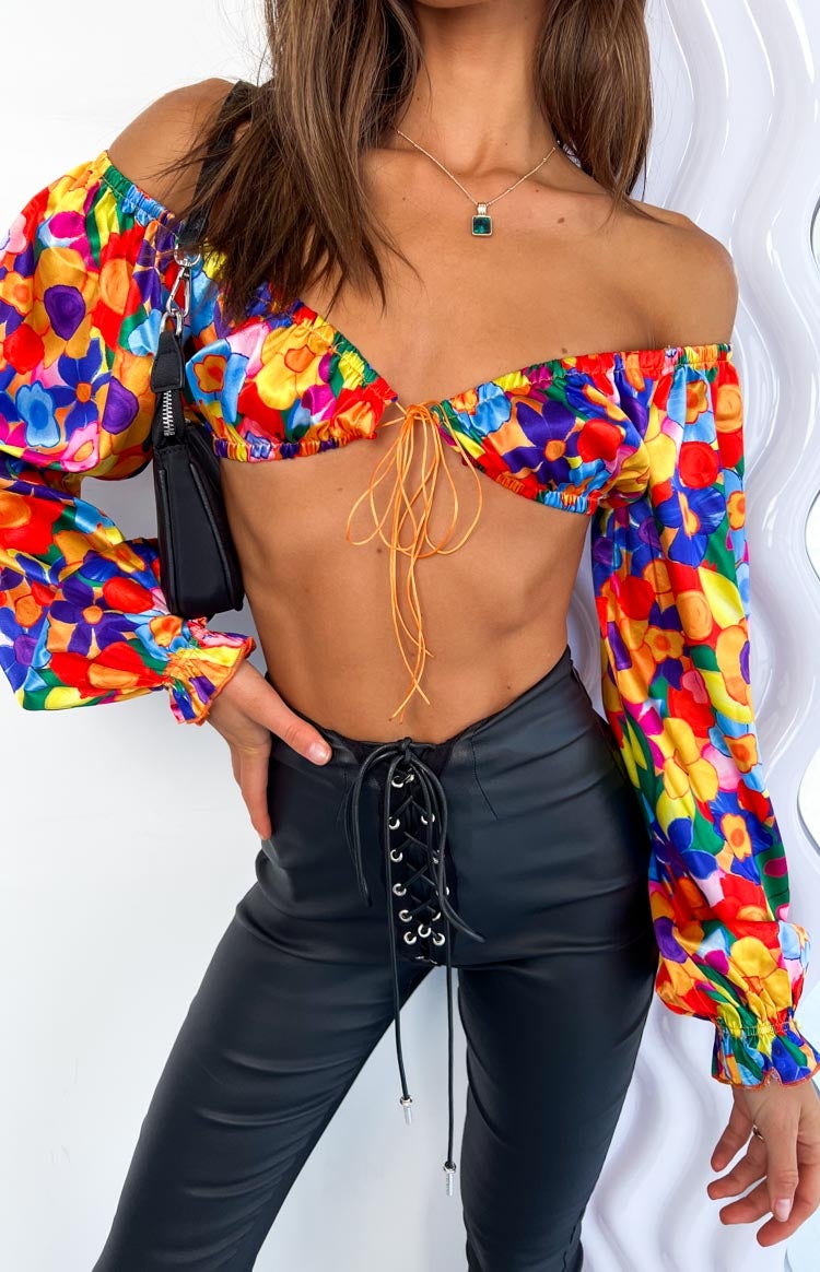 Houston Crop Top Multi Floral