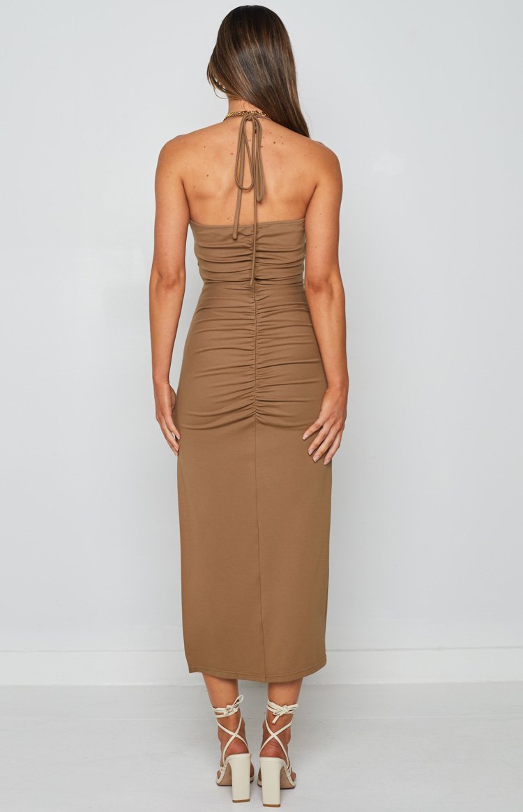 Caroline Midi Dress Brown