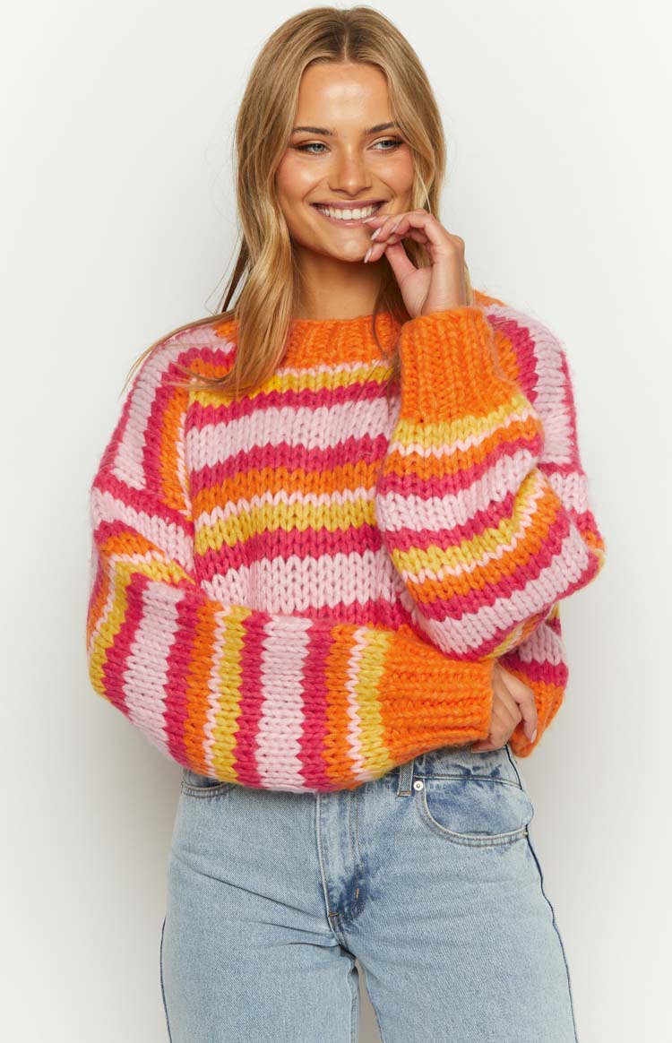 Belmont Pink Stripe Sweater