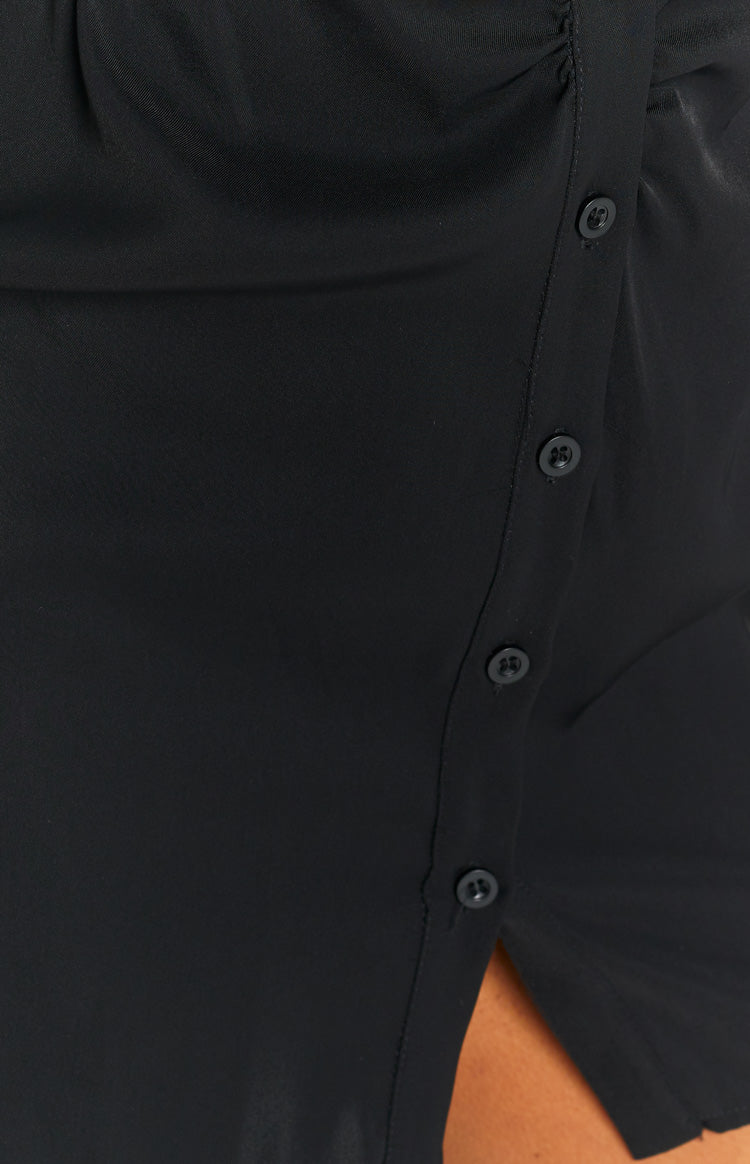 Boss Chick Black Mini Shirt Dress