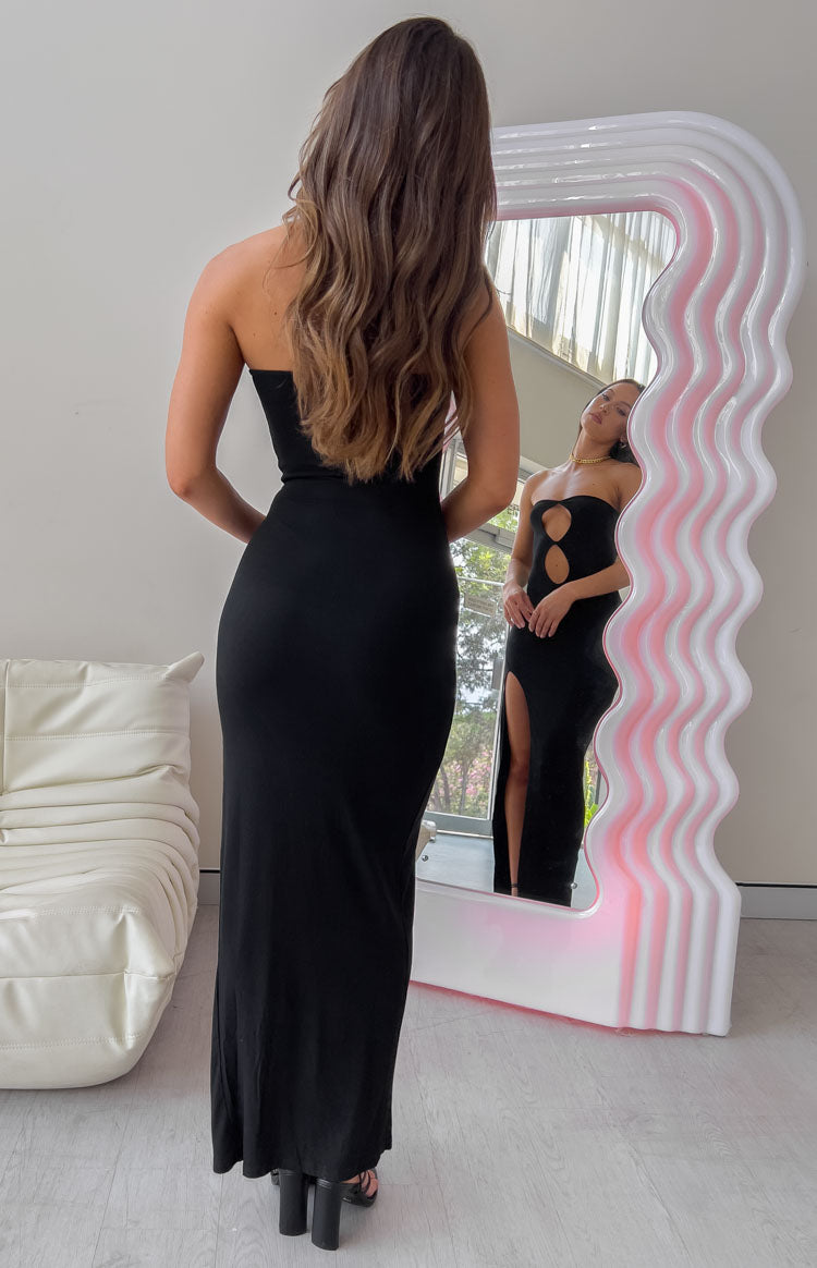 Presley Black Bandeau Maxi Dress