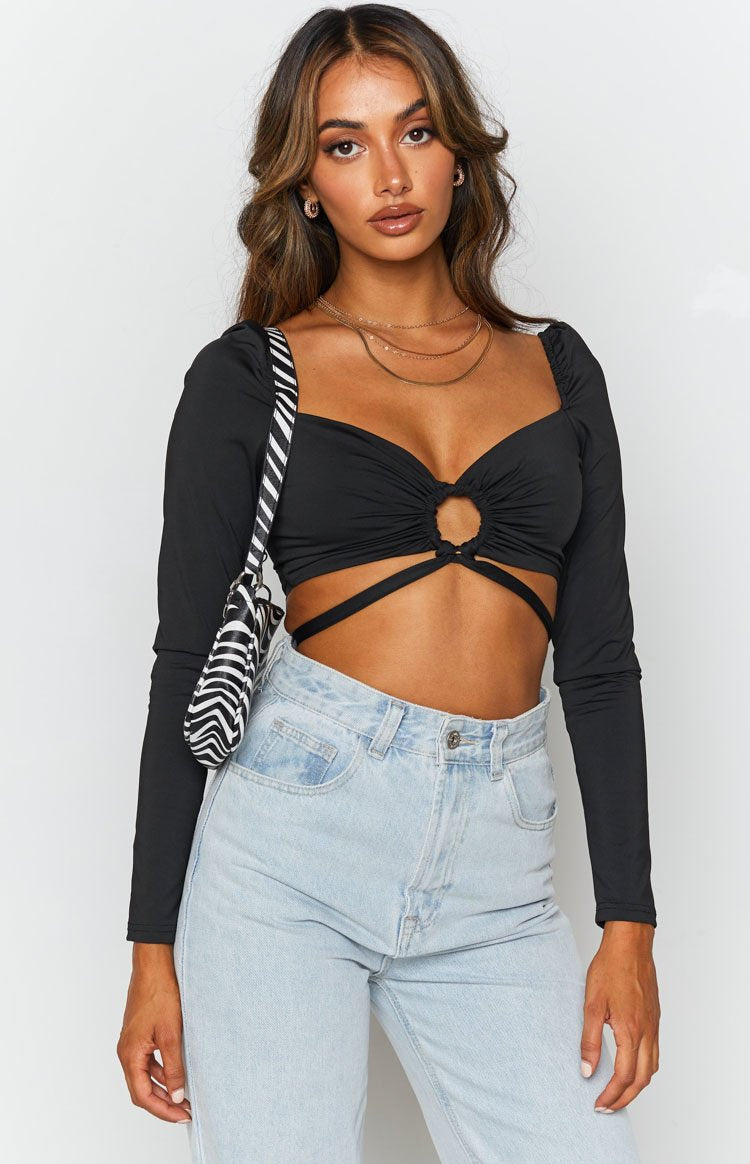 Azzura Crop Top Black