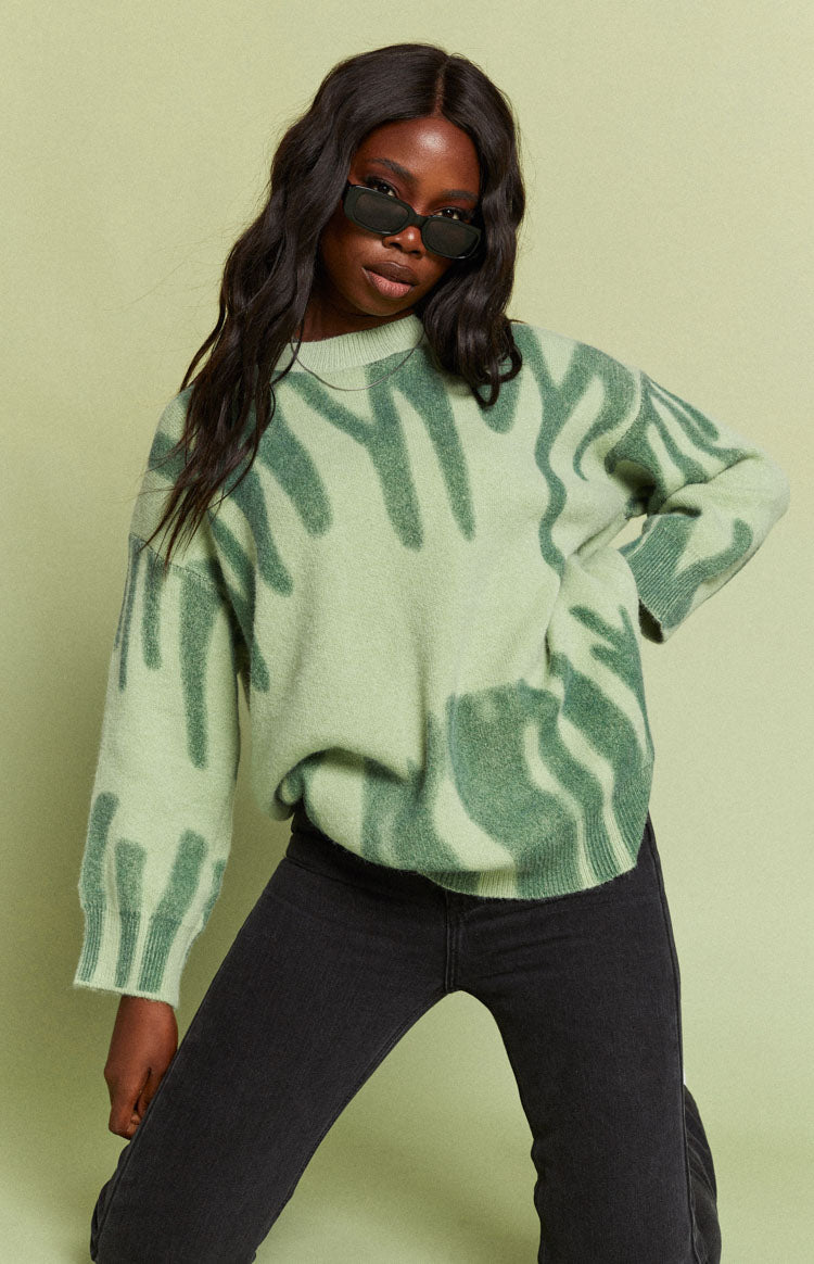 Clemence Oversized Knitted Sweater Green