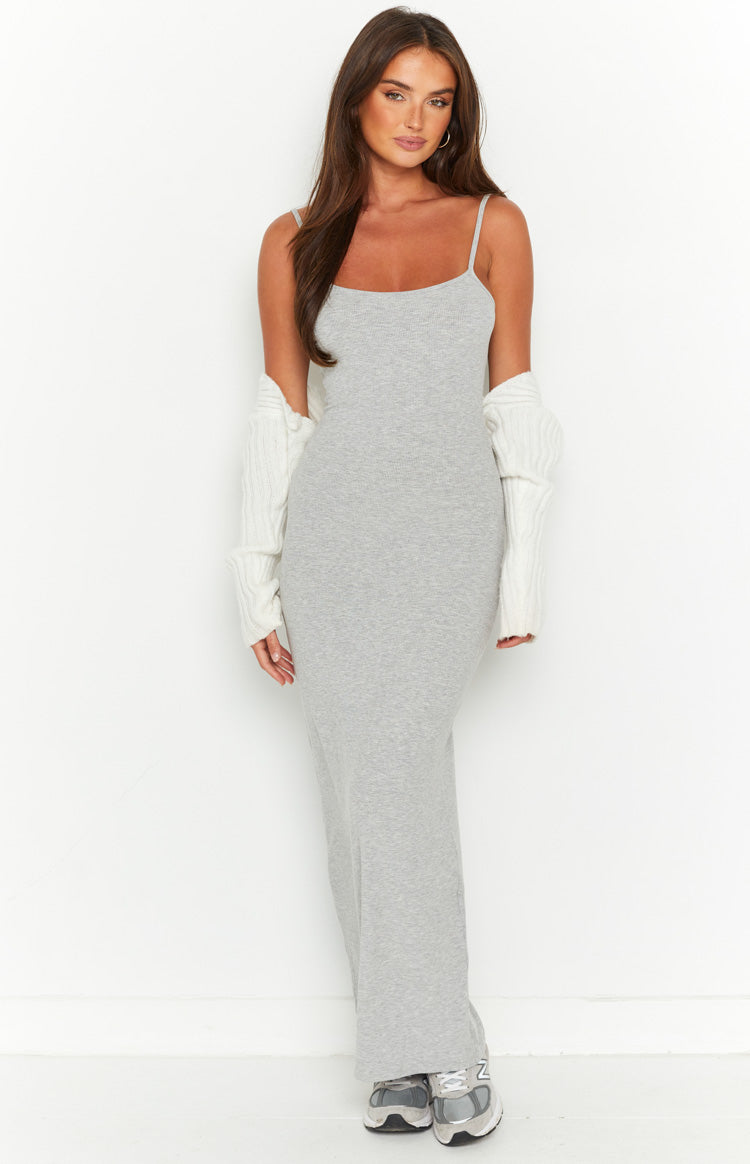 Melrose Light Grey Maxi Dress