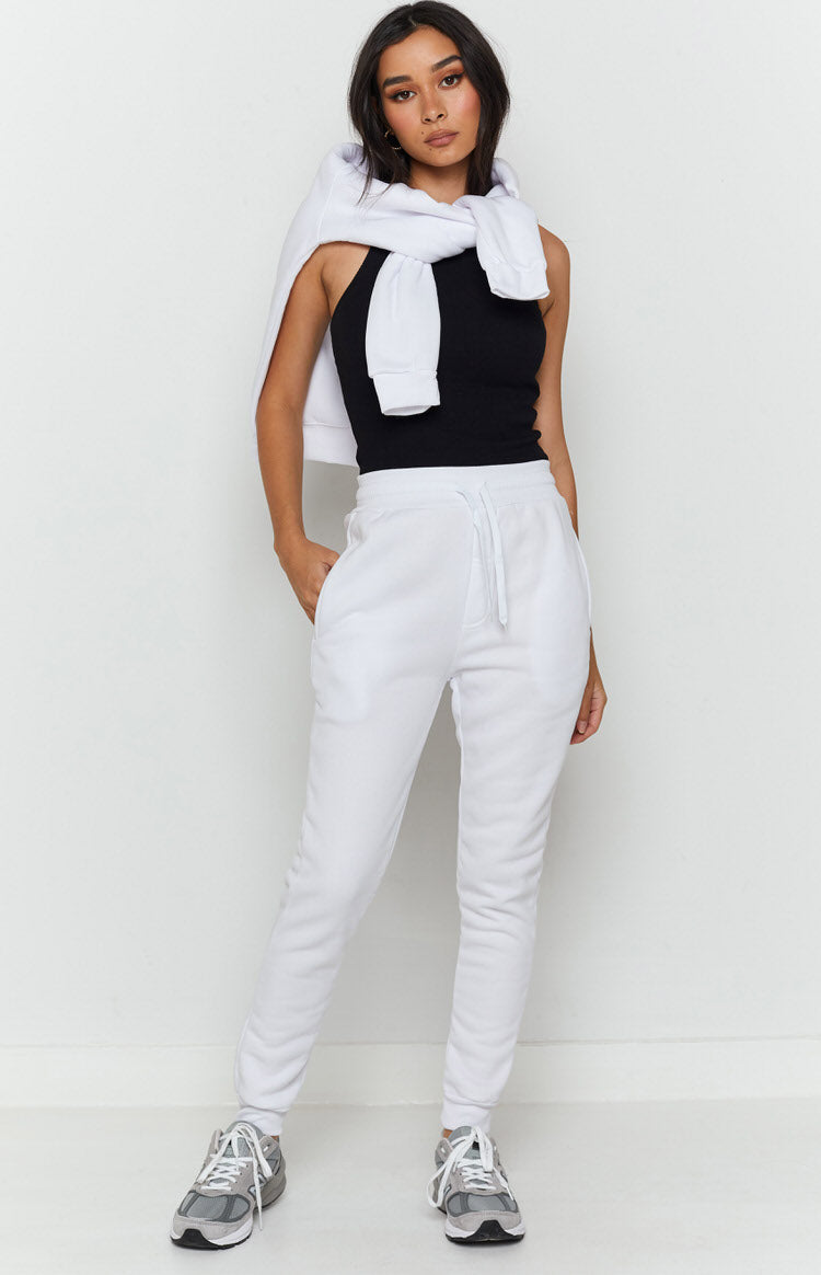 Sports Wear Track Pants White
