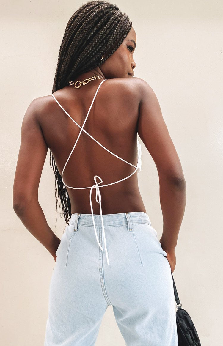 Lioness Born To Be Wild Crop Top White