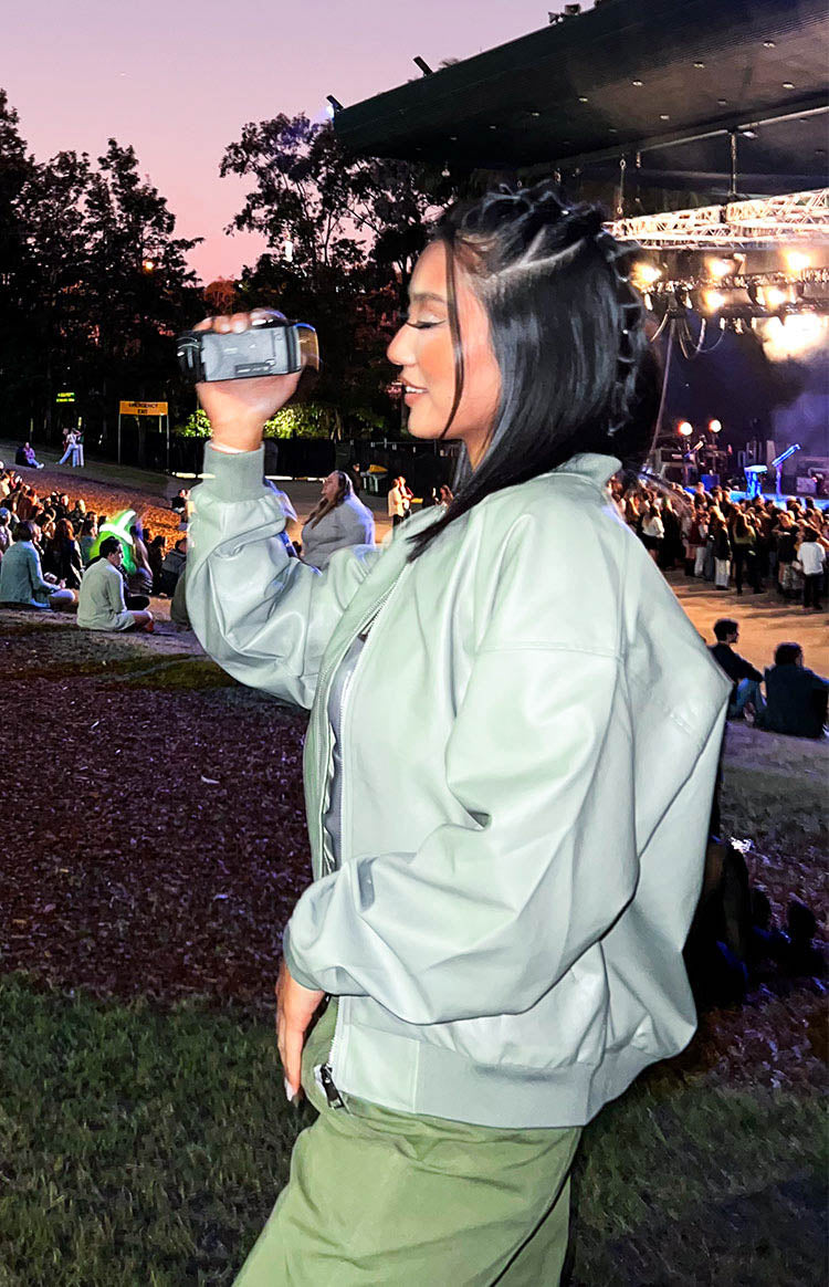 Steven Green PU Bomber Jacket