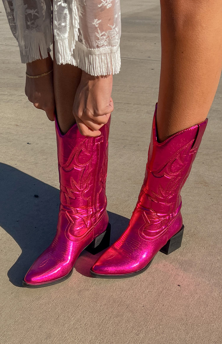 Therapy Ranger Metallic Pink Cowboy Boots