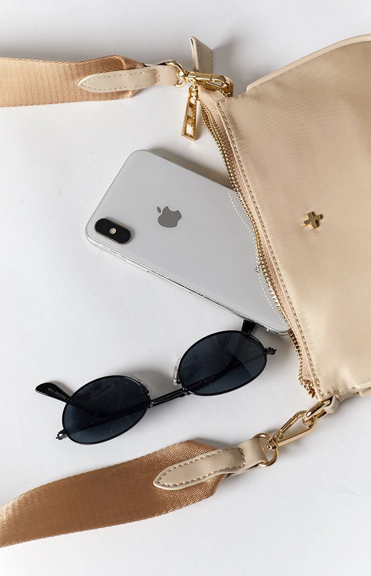 Peta & Jain Phoenix Crossbody Bag Beige Nylon