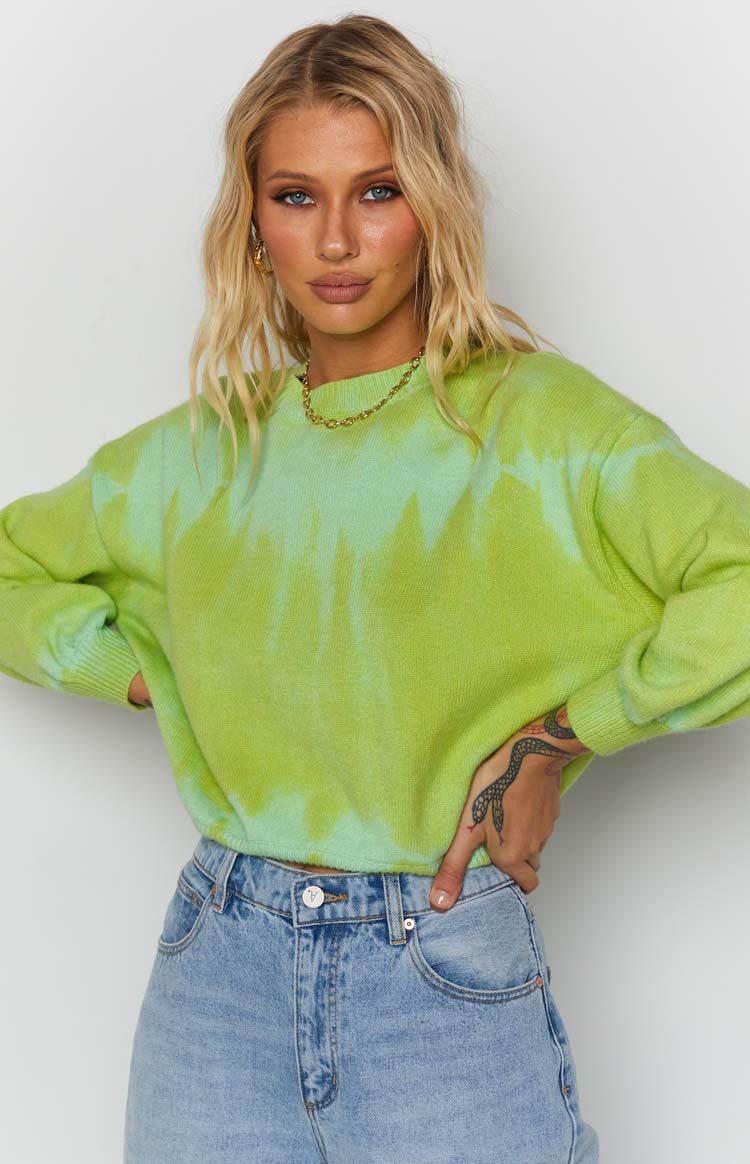 Overland Bleach Sweater Green