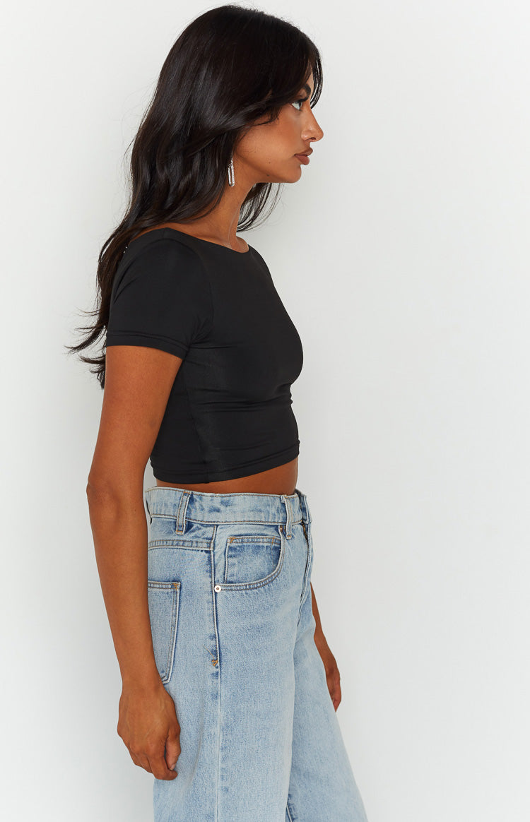 Aubree Black Baby Tee