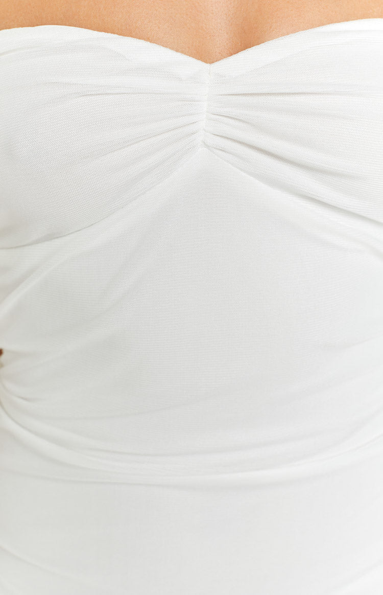 Liana White Mesh Mini Dress