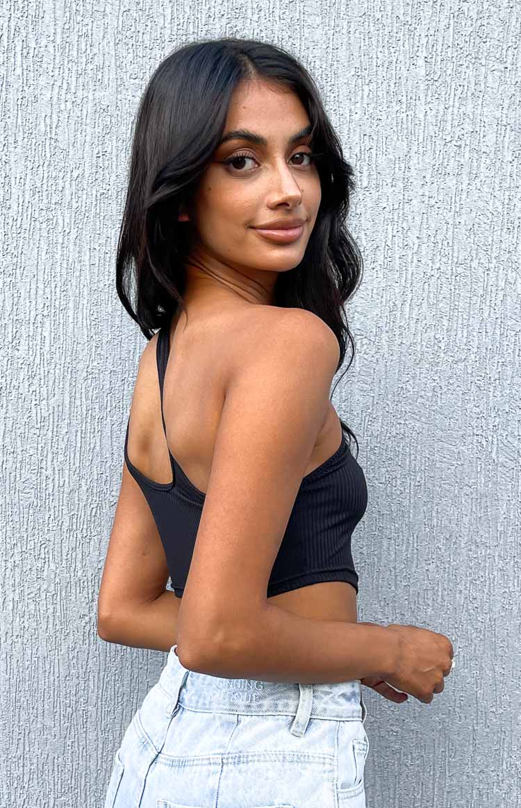 Florence Black One Shoulder Top