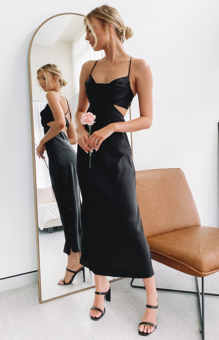 Taleah Cut Out Maxi Dress Black