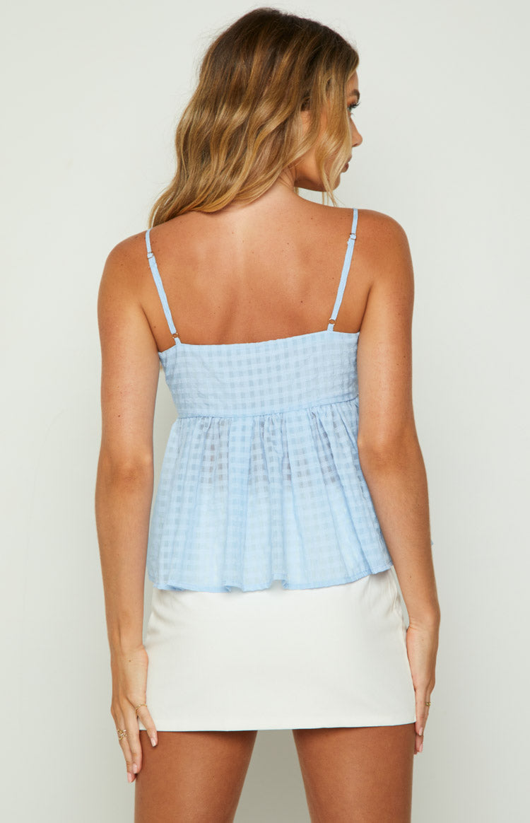 Talia Blue Baby Doll Top