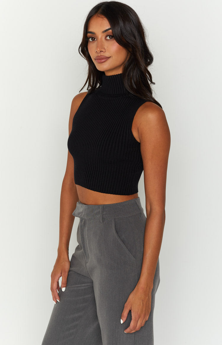 Halo Black Knit Tank