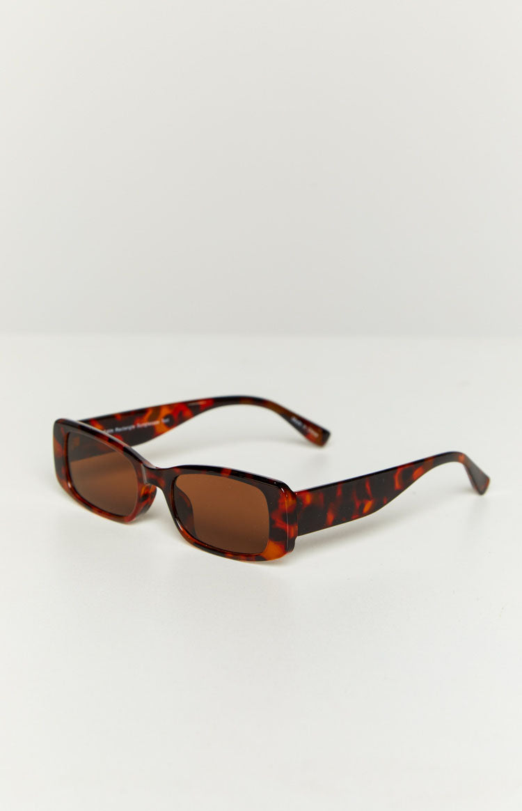 Edith Rectangle Sunglasses Tort