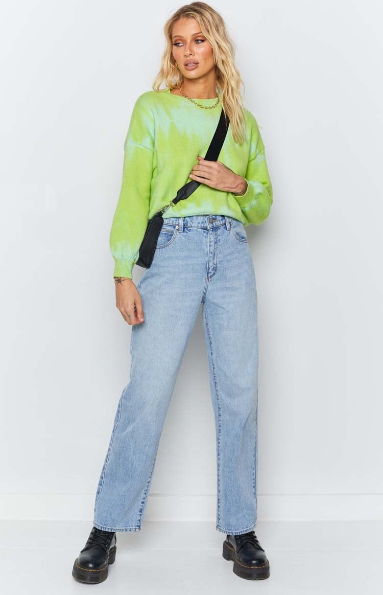 Overland Bleach Sweater Green