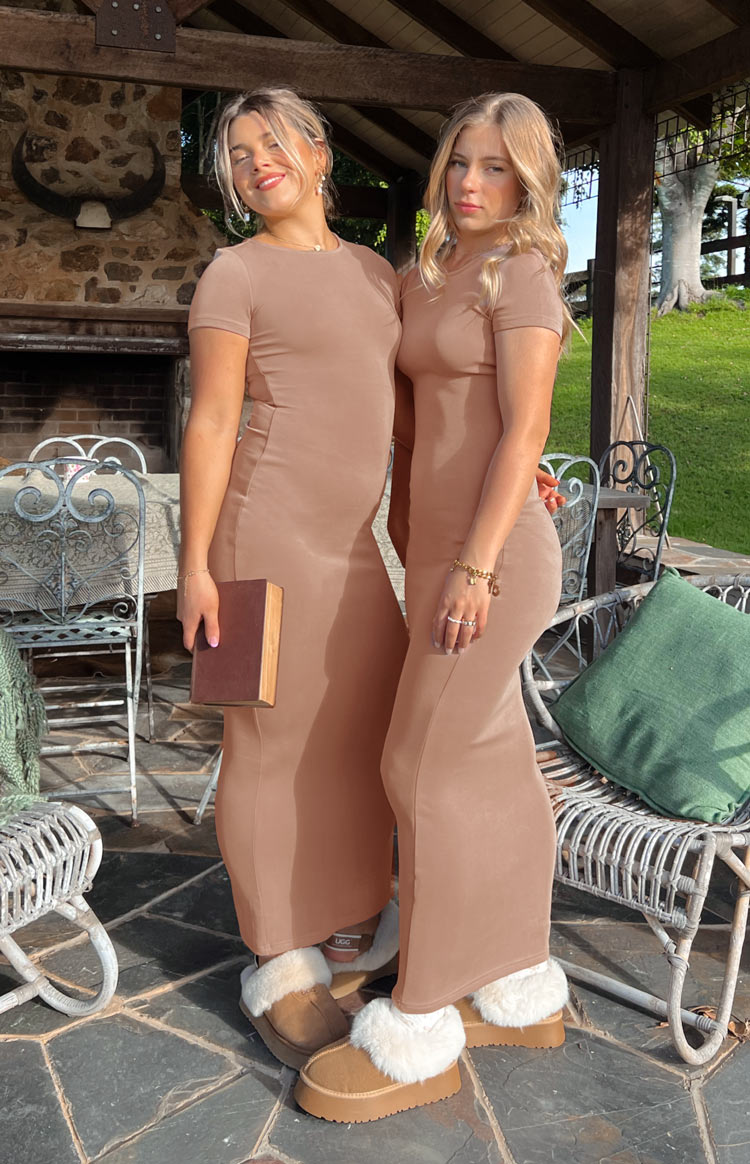 Raya Taupe Maxi Dress