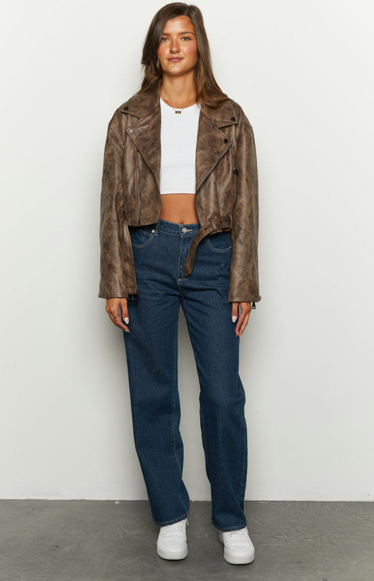 Abrand Kaley Slouch Blue Denim Jeans