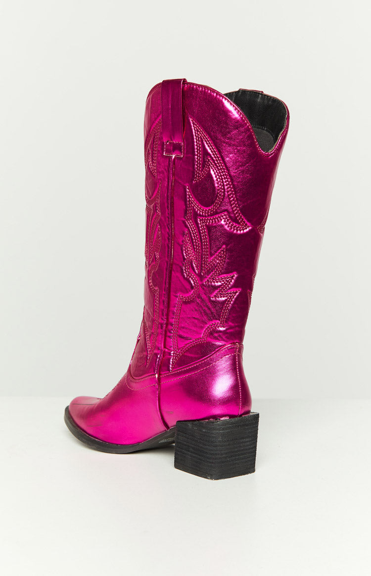 Therapy Ranger Metallic Pink Cowboy Boots
