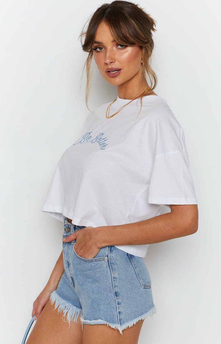 Be Better Crop Top White