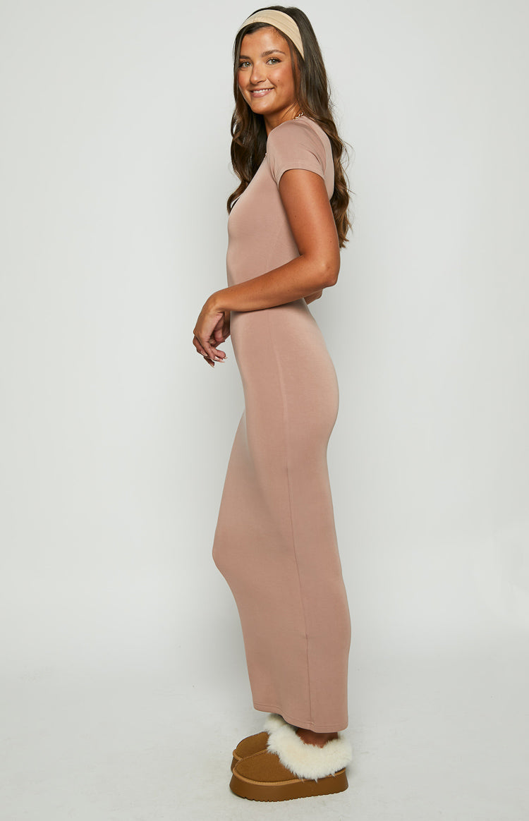 Raya Taupe Maxi Dress