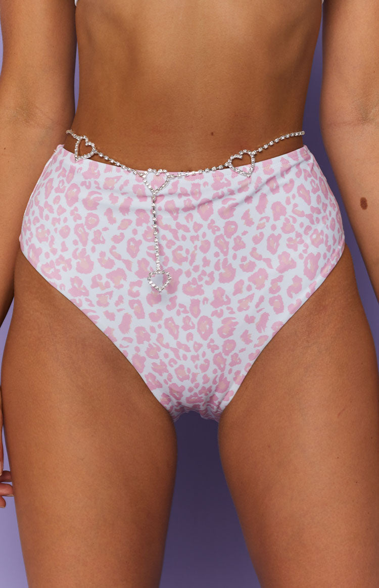 Sonic High Waist Bottoms Pink Leopard