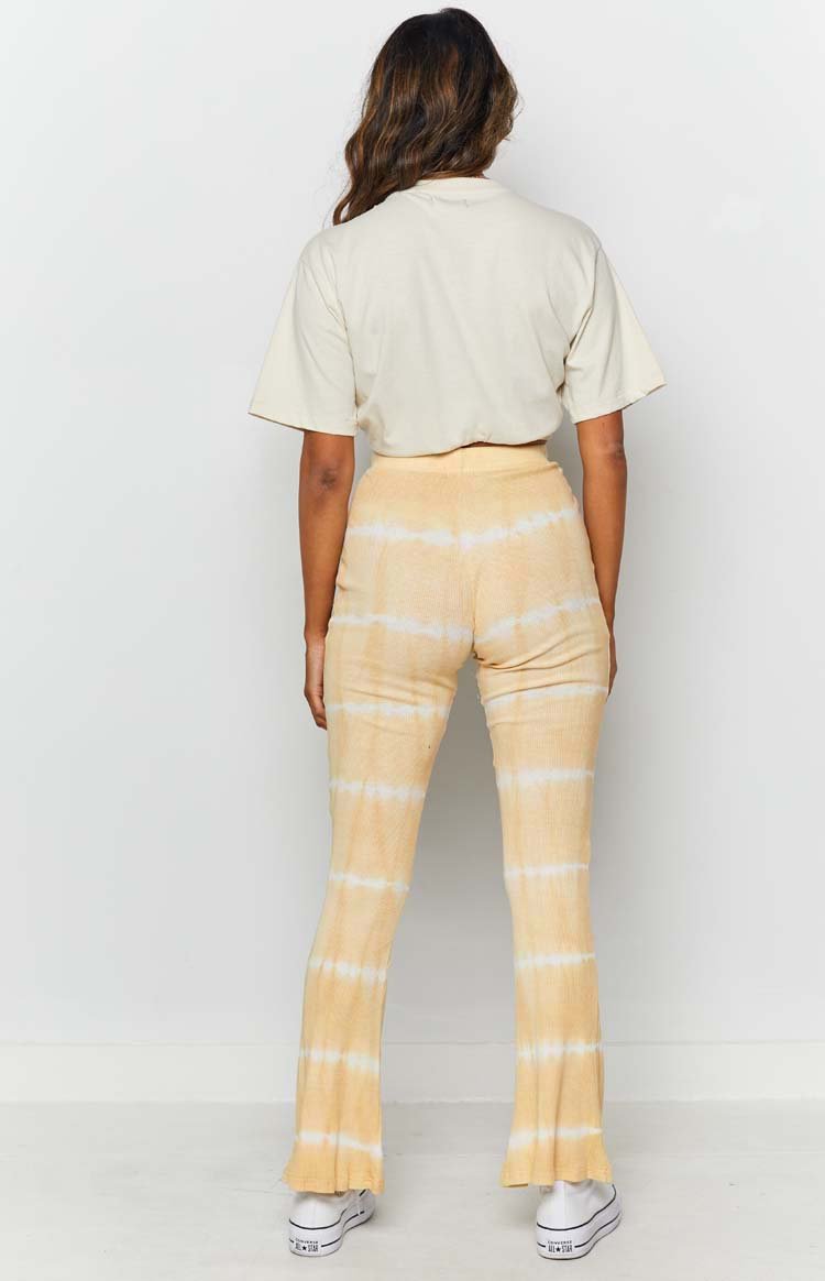 Laroi Tye Dye Flare Pants Yellow