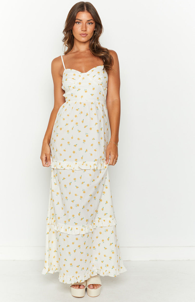Victoria Tie Back Floral Maxi Dress