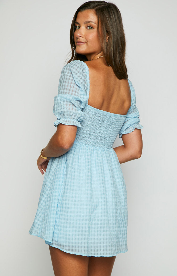 Rubi Blue Babydoll Mini Dress