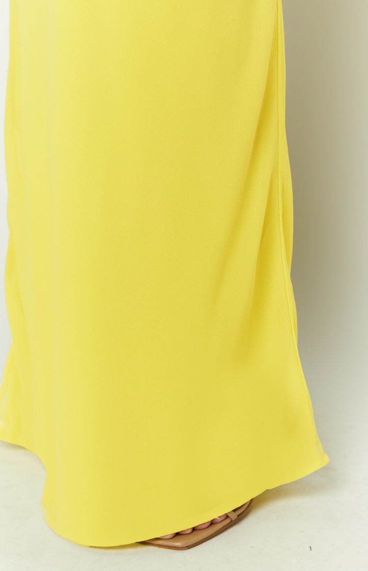 Jacqulin Yellow Midi Skirt