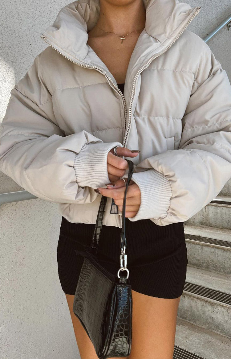 Fuego Puffer Cropped Jacket Bone