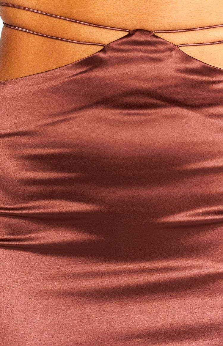 Gigi Brown Maxi Skirt