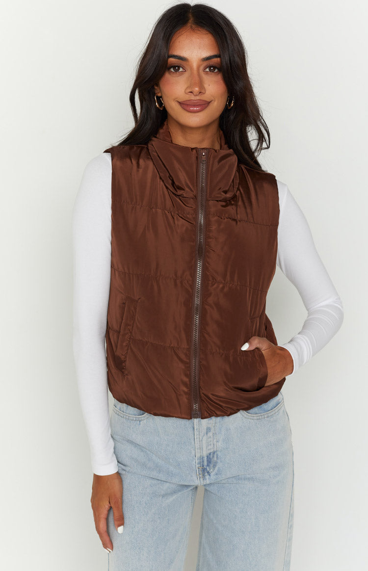 Daya Chocolate Puffer Vest
