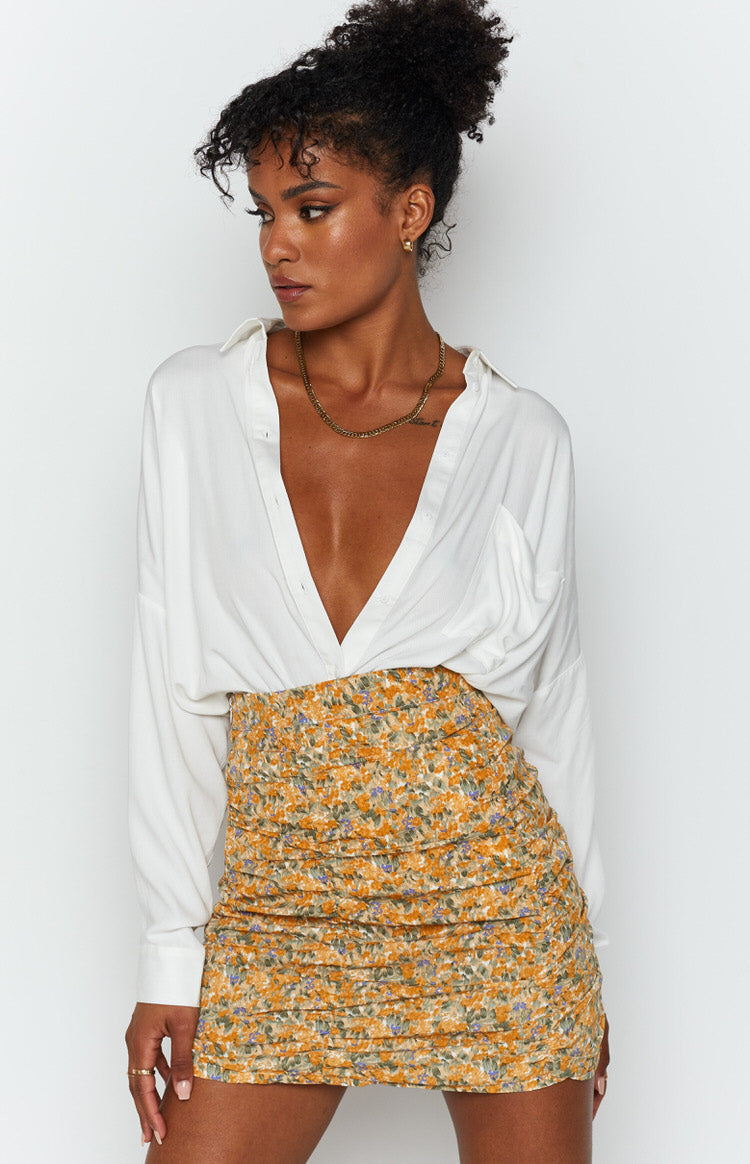 Homecoming Queen Skirt Mustard