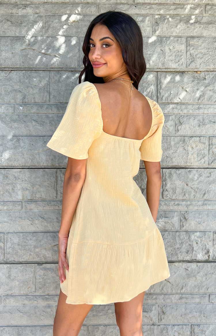Alexa Yellow Mini Dress