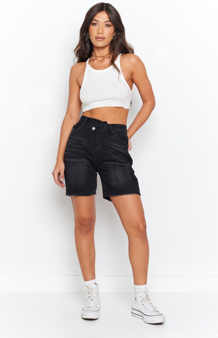 Darcy Denim Shorts Black
